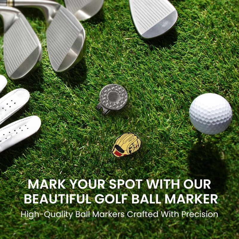 AXKAL Magnetic Stylish Golf Ball Markers with Hat Clip 1/2
