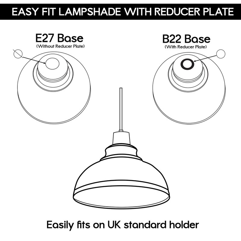 LEDSone Industrial Pendant Ceiling Light Shade,29cm Retro Kitchen Pendant Ceiling