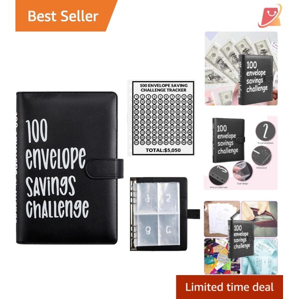 Unbranded 100 Envelopes Saving Challenge Binder Leather Budget Organizer Fun