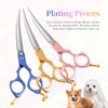 Momotou 6.5'' Small Curved Dog Grooming Scissors Blue Professional Trimming