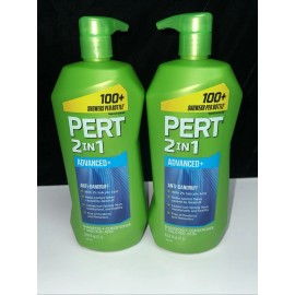 Pert 2 PACK Pert ADVANCED 33.8oz Anti-Dandruff Relief 2-in-1 Shampoo + Conditioner