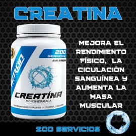 Creatina Monohidratada Power On 200 Servicios 1kg 0% Carbs