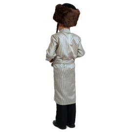 Dress Up America Striped Yerushalmi Chasidic Bekitcha Jewish Rabbi Outfit for Kids - Beautiful Dress Up Set for Role Play
