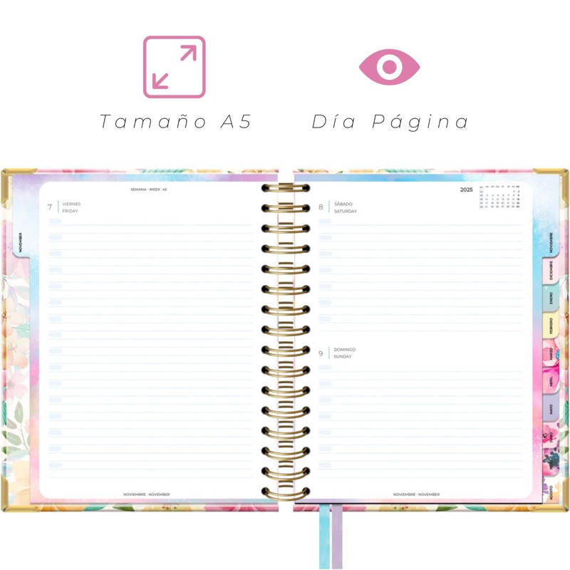 Takenote Academic Diary 2025 2026 - A5 Size (16.5x20.5 cm),