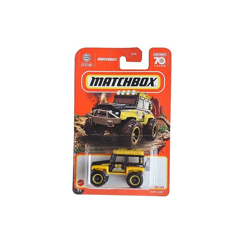 Matchbox Dune Dog, Black/Yellow 65/100