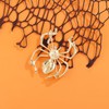 YOQUCOL Golden Spider Shape Brooch Pins for Women Black Cubic