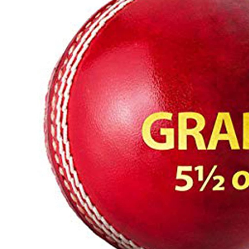 DSC Grade Leather Cricket Ball (Red, Club)| Water Proofed Leather