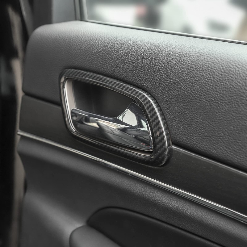 SQQP Carbon Fiber Inner Door Handle Cover Trim Ring Kit