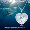 LUHE Shark Necklace Gifts Sterling Silver Moonstone Irish Celtic Knot