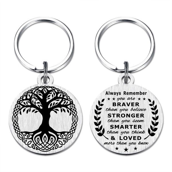 Richesele Viking Runes Tree of Life Keyring - Yggdrasil Norse