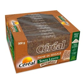 Céréal Pane di Segale, Senza Lievito, con farina integrale di segale, senza agenti lievitanti, 500 g