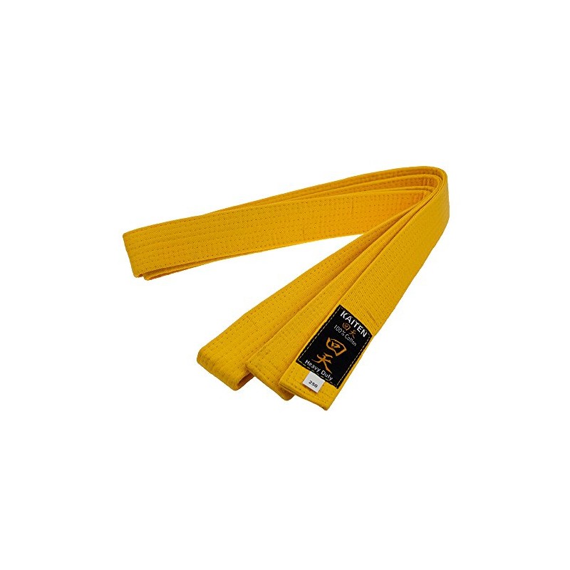 Kaiten Karate Belt Budo Belt Cotton (Yellow) (230)