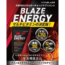 BLAZE ENERGY マルチビタミン & マルチミネラル サプリメント ビタミン 12種 ミネラル 11種 60日分 180粒 亜鉛 マカ 高麗人参 アルギニン トンカットアリ 牡蠣エキス VITA BLAZE ビタブレイズ ブレイズエナジー