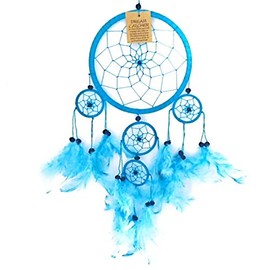 Large Blue Turquoise Colour Dream Catcher Beautiful Home Decor & Kids Room Wall Hanging Party Bag Filler Item Catch All Those Bad Dreams No More Sleepless Nights
