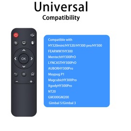 Global Verison Smart Remote Control Compatible with HY300 HY320 HY300Pro HD Portable Projector Replacement | Compatible with Xgody ‎Gimbal 3 Maypug P1 Mini Gaimoo GM200