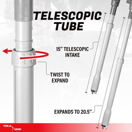 TERA PUMP 2X More Powerful Rechargeable Battery Liquid Transfer Pump, Up to 20% Faster Flow, 12.1 Liter per Minute, Precise Nozzle Extra Long 1.5 Meter Hose for E85, Gas, Diesel, Kerosene and more