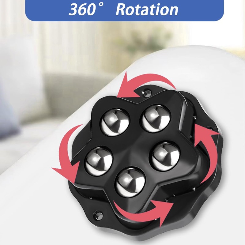 8Pcs Self Adhesive Caster Wheels Stainless Steel 360° Swivel Low