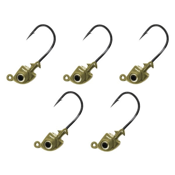 Reaction Tackle Swimbait Head - 1/8oz - Green Pumpkin