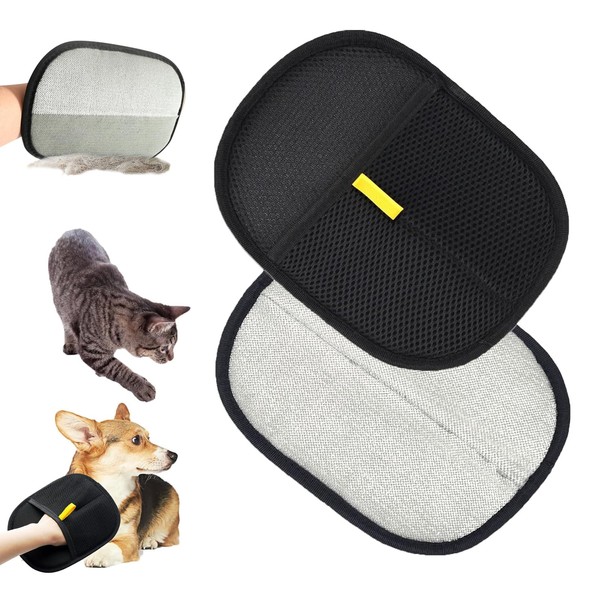 Rumsfel 2 x Pet Grooming Gloves, Versatile Grooming Gloves, Double