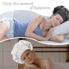 MELTU 1 Pack Hair Bonnet for Sleeping, Satin Bonnet with