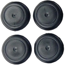 (4 Plugs) BPFE-19MM Rubber Ergonomic Button Plugs Flush Type Heads | Hole Size .728-.787" || Metal Thickness.031-.079", Black Top Secret PDR (4, 19mm)