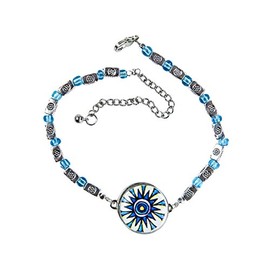 One Putt Designs Par 3 Collection Ball Marker Ankle Bracelet - Topaz