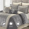 LANCO MODERN LIFESTYLE California King Size Comforter Set, Grey Beige,