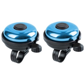 Xthuge Classic Bike Bell, Aluminum Bicycle Bell, Loud Crisp Clear Sound Bicycle Bike Bell for Adults Kids(Blue-Right Hand Use2 Pack)