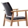 NOBPEINT Mid-Century Dining Side Chair with Faux Leather Seat in