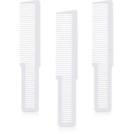 Potchen 3 piezas Peine de corte Clipper, Peine de peinado, Peines de corte de pelo resistentes al calor para barberías, hogares, hombres y mujeres (blanco)