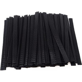 Honbay - 100 fundas protectoras de brochas de maquillaje, reutilizables, extensibles, para brochas de maquillaje, pinceles de pintura, borlas de bolso, brote de rosa, etc. (Negro)