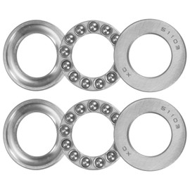 QUARKZMAN 51103 Axial Ball Bearing 17 mm x 30 mm x 9 mm Steel with High Carbon Content and Washers ABEC1 Pack of 2