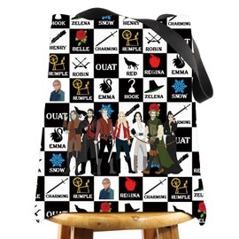 WZMPA Emma & Henry Tote Bag Emma & Henry Fans Gift Cruella & Maleficent & Ursula Grocery Bag Storybrooke Inspired Gift, Ouat Tg, Large
