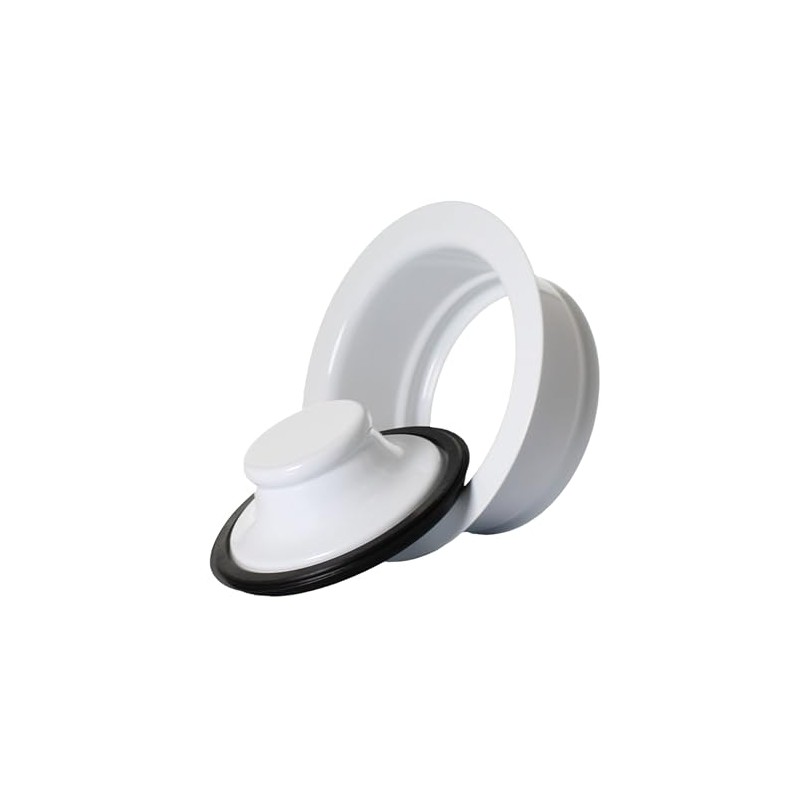 Mr. Scrappy 21-DSFS3-WH 3-Bolt Garbage Disposal Drain Stopper Sink Flange,White