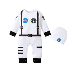Singcoco Newborn Boy Girl Costume Outfit Baby Astronaut Romper (Astronaut-Long,0-3 Months)