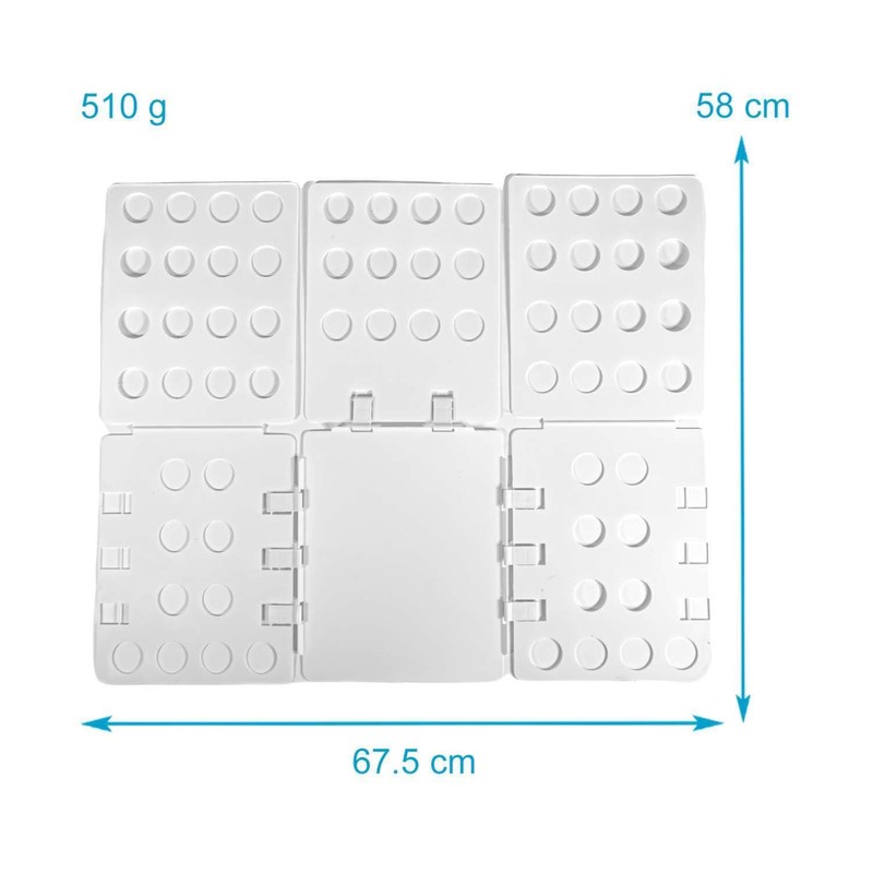 INTIRILIFE Folding Board Clothes Folding Aid in White – 67.5