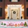 Decoración de pan de jengibre rosa, suministros de Navidad de