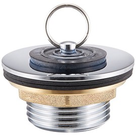 Kakudai 4121-25 Ura-Threaded Bath Stopper with Rubber Stopper