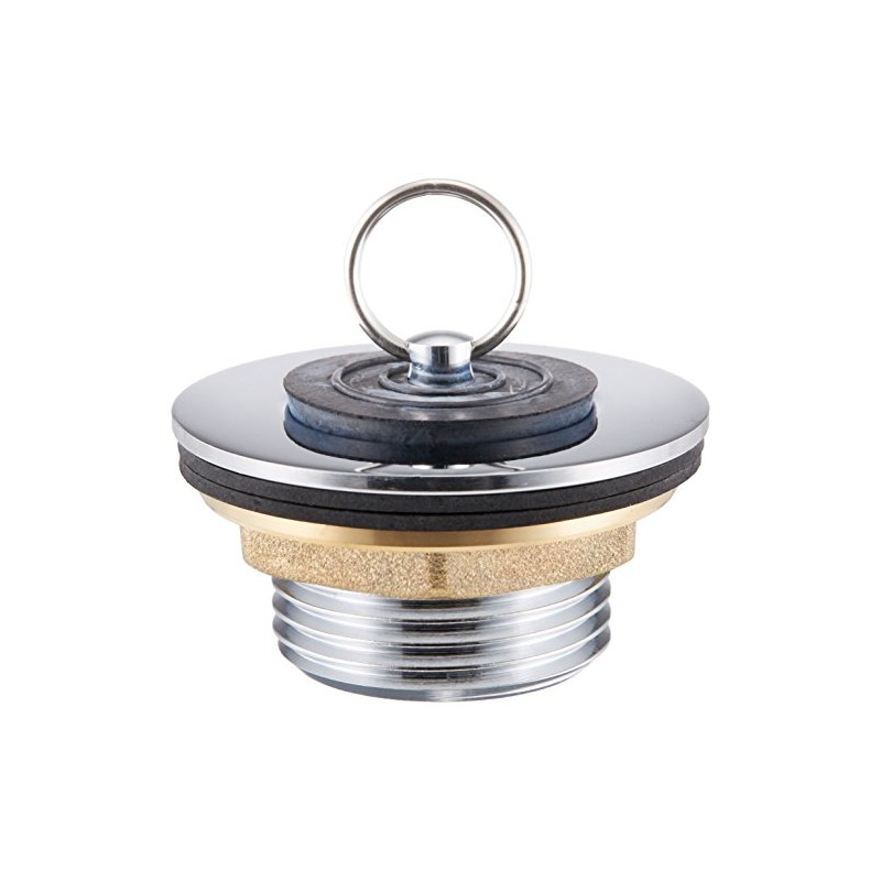 Kakudai 4121-25 Ura-Threaded Bath Stopper with Rubber Stopper