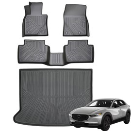 Topraco Floor Mats fit for Mazda CX30 CX-30 Accessories 2020 2021 2022 2023 2024 2025 Cargo Mat TPE All Weather Protection Floor Liners