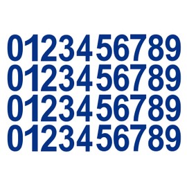 0-9 Blue Number Vinyl Decals (4 of Each Number) - Choose Size from 1/2" to 12" (V746) (1/2")
