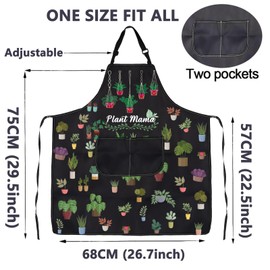 ENSIANTH Plant Mama Apron Gardening Apron With Pockets Plant Lover Gifts Plant Mom Gift Gardener Cooking Kitchen Apron Plant Mama Gift (plant mom aprons)