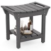 Waterproof Shower Bench, Poly Lumber Shower Stool for Shaving Legs,
