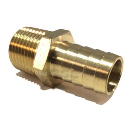 EDGE INDUSTRIAL 5/8" Hose ID to 1/2" Male NPT MNPT Straight Brass Fitting Fuel/AIR/Water/Oil/Gas/WOG