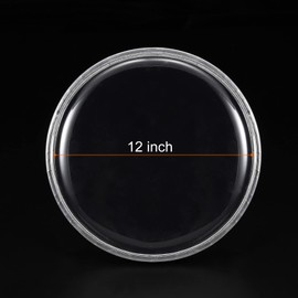 MECCANIXITY 12 Inch Drum Head Drum Skin Sound Controlled PET Material, Transparent, Pack of 2