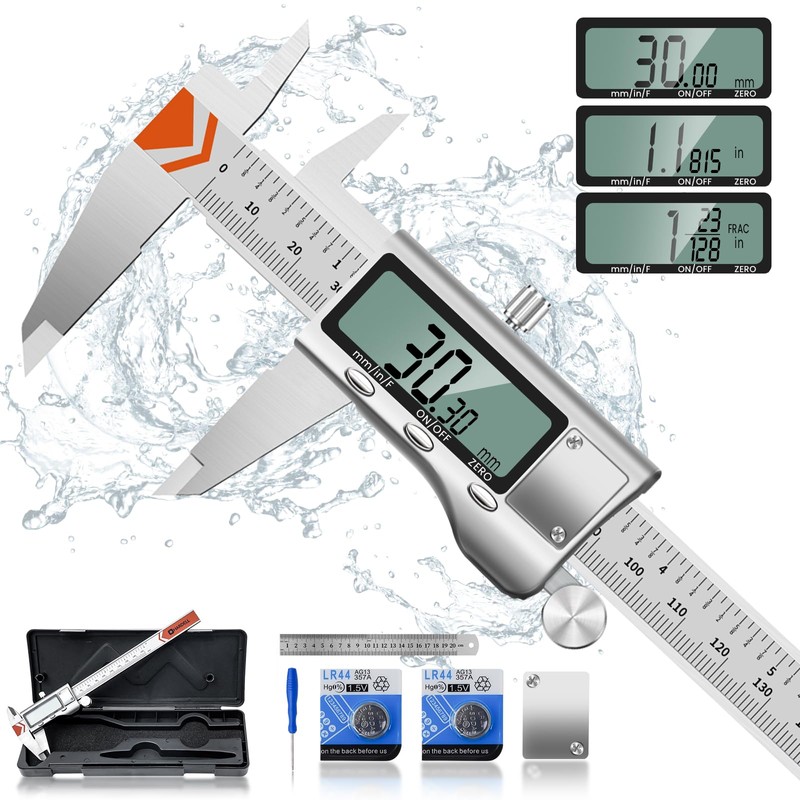 HARDELL Digital Caliper, 150mm Stainless steel Calipers Measuring Tool with