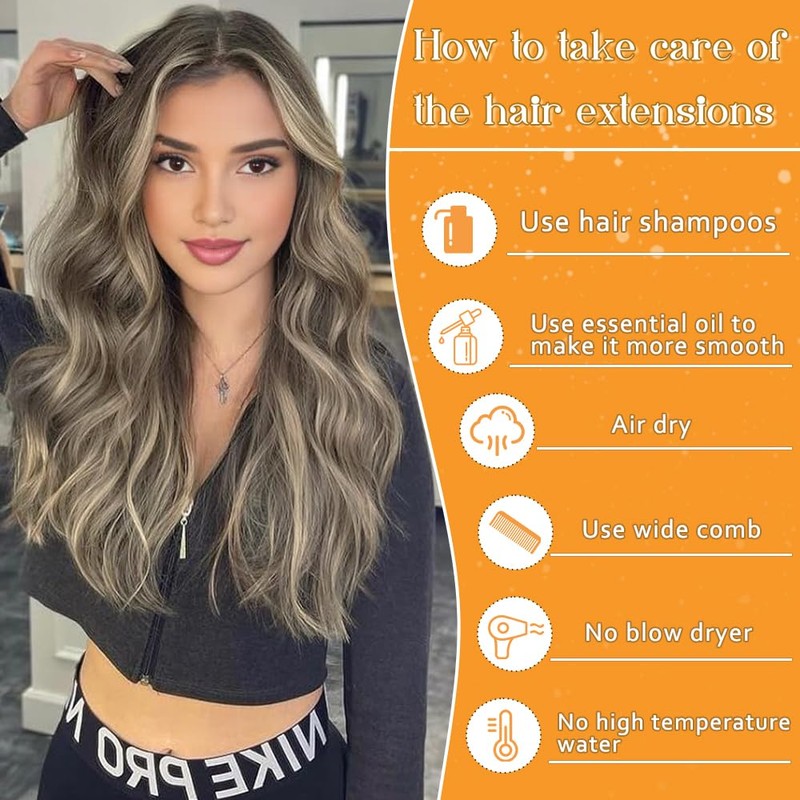 YDDM Balayage Gold Brown Mixed Dark Blonde Tape in Hair