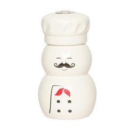 Fletchers' Mill Mini-Chef Salt Shaker, White - 4 inch, MADE IN U.S.A.