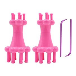 WANGCL 2 Pack Knit Spool Loom Set Small Knit Spool Loom with Pull Needle Crochet Hook for DIY for Knitting