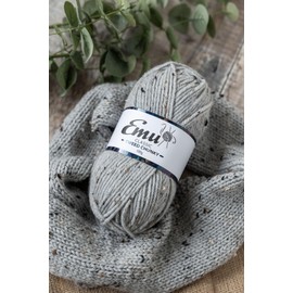 Emu Classic Tweed Chunky Acrylic Blend Yarn 100g Ball 150m, Grey - 003
